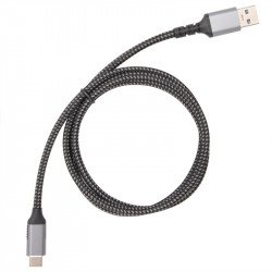 USB кабел VCOM VCom Кабел USB 3.2 Gen2 Type-C / USB AM, 10Gbps, Black - CU401M-1m