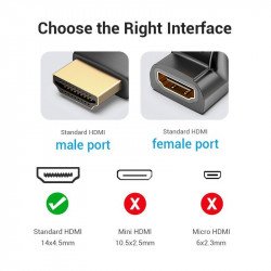 Кабел / Преходник VENTION    Адаптер Adapter HDMI Right Angle 270 Degree M/F - AINB0