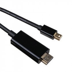 Кабел / Преходник VCOM Кабел Mini Display Port M / HDMI M 4K 2160p - CG615L-1.8m-4K Black