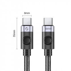 Кабел / Преходник ORICO кабел Cable USB C-to-C PD 100W Charging 1.0m Black - C2CZ-BK-10