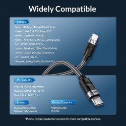 Кабел / Преходник ORICO кабел Cable USB C-to-C PD 100W Charging 1.5m Black - C2CZ-BK-15