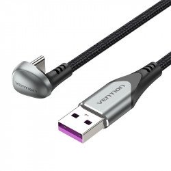 Кабел / Преходник Vention Кабел USB 3.1 Type-C / USB 2.0 AM - 1.5M Black U-Shaped, Aluminum Alloy 5A - COHHG