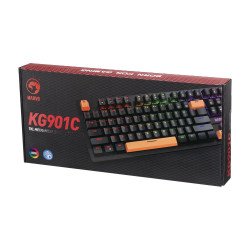 Клавиатура MARVO механична геймърска клавиатура Gaming Mechanical keyboard 87 keys, Orange caps TKL - KG901C