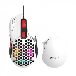 Мишка Xtrike ME геймърска мишка Gaming Mouse GM-316W - 7200dpi, Detachable covers, White