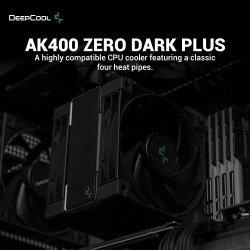 Охладител / Вентилатор DEEPCOOL охладител CPU Cooler AK400 Zero Dark Plus - Dual-Fan - LGA1700/AM5