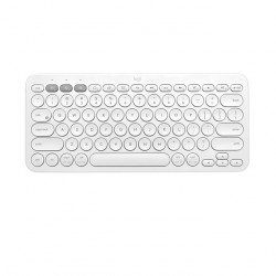 Клавиатура LOGITECH Клавиатура Logitech K380, безжична, компактна, нисък профил, бяла, Bluetooth