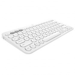 Клавиатура LOGITECH Клавиатура Logitech K380, безжична, компактна, нисък профил, бяла, Bluetooth