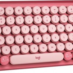 Клавиатура LOGITECH Клавиатура Logitech POP Keys Wireless Mechanical Keyboard With Emoji Keys - HEARTBREAKER ROSE
