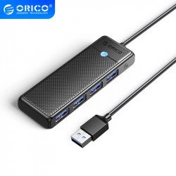 Мрежово оборудване ORICO хъб HUB USB3.0 4 port Black - PAPW4A-U3-015-BK