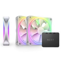 Охладител / Вентилатор NZXT Комплект вентилатори NZXT F120 RGB Duo White 3бр + RGB Контролер