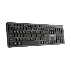 Клавиатура MAKKI нископрофилна кирилизирана клавиатура Keyboard USB BG - Low profile Chocolate - KB-C14 Black