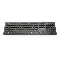 Клавиатура MAKKI нископрофилна кирилизирана клавиатура Keyboard USB BG - Low profile Chocolate - KB-C14 Black