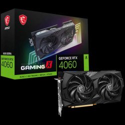 Видео карта MSI Video Card Nvidia GeForce RTX 4060 GAMING X 8G, 8GB GDDR6, 128bit, Boost: 2595 MHz, 3072 CUDA Cores, PCIe 4.0, 3x DP 1.4a, HDMI 2.1a, RAY TRACING, Dual Fan, 1x 8pin, 550W Recommended PSU, 3Y