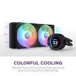 Охладител / Вентилатор NZXT Kraken Elite RGB 280 Black, Customizable LCD Display