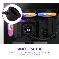 Охладител / Вентилатор NZXT Kraken Elite RGB 280 Black, Customizable LCD Display