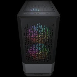 RAM памет за настолен компютър COUGAR MG140 Air RGB - Black, Mini Tower, Mini ITX / Micro ATX, USB 3.0 x 2, USB 2.0 x 1, Mic x 1 / Audio x 1, RGB Button, 3x 120mm ARGB fans pre-installed, Built-in LED controller, Patterned Air Vents, 205 x 410 x 420 (mm)