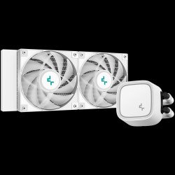 Охладител / Вентилатор DEEPCOOL LE520 WH, 240mm CPU Liquid Cooler, 2x120mm ARGB PWM Fans, Anti-Leak Technology, ARGB Pump Top, White, Intel LGA 1700/1200/115x, AMD AM5/AM4