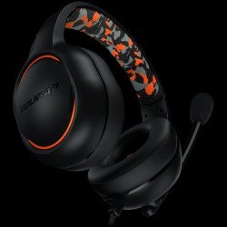 Слушалки COUGAR DIVE, Gaming Headset, 50mm Complex Diaphragm Driver, Crystal Clear 9.7mm Microphone, 3.5 mm phone jack, Integrated Chamber and Frequency Enhancement Design, Fabric Fusion Earpads and Stylish Camo Head Pad