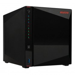 Хард диск ASUS tor Nimbustor AS5404T, 4 Bay NAS, Quad-Core 2.0GHz CPU, Dual 2.5GbE Ports, 4GB SO-DIMM DDR4 (Max. 16GB), Four M.2 SSD Slots (Diskless), 3x USB 3.2 Gen 1 Type A, WOW (Wake on WAN), WOL, System Sleep Mode, AES-NI hardware encryption, Black