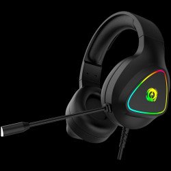 Слушалки CANYON Shadder GH-6, RGB gaming headset with Microphone, Microphone frequency response: 20HZ 20KHZ,  ABS+ PU leather, USB*1*3.5MM jack plug, 2.0M PVC cable, weight: 300g, Black