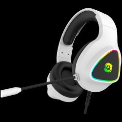 Слушалки CANYON Shadder GH-6, RGB gaming headset with Microphone, Microphone frequency response: 20HZ 20KHZ,  ABS+ PU leather, USB*1*3.5MM jack plug, 2.0M PVC cable, weight: 300g, White