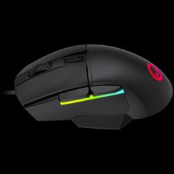 Мишка LORGAR Jetter 357, gaming mouse, Optical Gaming Mouse with 6 programmable buttons, Pixart ATG4090 sensor, DPI can be up to 8000, 30 million times key life, 1.8m PVC USB cable, Matt UV coating and RGB lights with 4 LED flowing mode, size:124.90*71.65*41.36mm, 75g