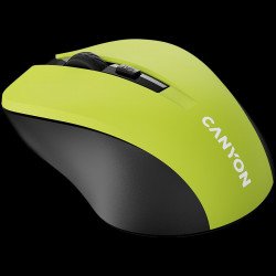 Мишка CANYON MW-1, Yellow 2.4GHz wireless optical mouse with 3 buttons, 800/1200/1600 DPI adjustable
