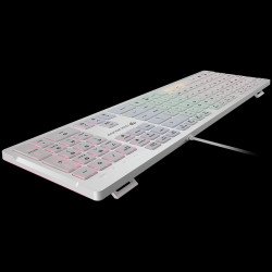 Клавиатура COUGAR Vantar S White, Gaming Keyboard, Flat Caps With Scissor-Switch, 19-Key Rollover, Eight Backlight Effects, Anti-Ghosting Technology