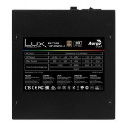 Кутии и Захранвания AEROCOOL PSU 1000W - 80+ Gold, Semi-Modular LUX RGB 1000M - ACPG-LMK0AEC.11