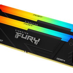 RAM памет за настолен компютър KINGSTON FURY Beast Black RGB 16GB(2x8GB) DDR4 3600MHz CL17, KF436C17BB2AK2/16