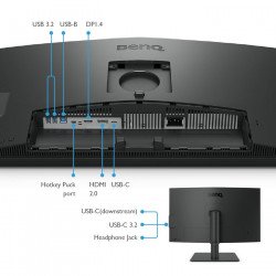 Монитор BENQ PD2706U, 27 inch, IPS, 3840x2160, 60Hz, HDMI, DP, USB-C PD