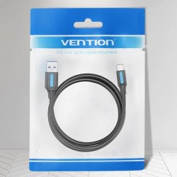 Кабел / Преходник VENTION    Кабел USB 3.1 Type-C / USB 2.0 AM - 2.0M Black 5A Fast Charge - CORBH