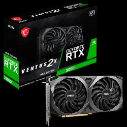 Видео карта MSI Video Card Nvidia GeForce RTX 3060 VENTUS 2X 8G OC, 8GB GDDR6, 128-bit, 15 Gbps Effective Memory Clock, 1807 MHz Boost, 3584 CUDA Cores, PCIe 4.0, 3x DisplayPort 1.4a, HDMI 2.1, RAY TRACING, Dual Fan, 550W Recommended PSU, Metal Backplate, 3Y
