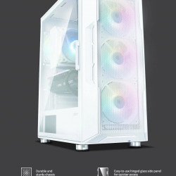 Кутии и Захранвания ZALMAN кутия Case ATX - I3 NEO White - RGB, Mesh