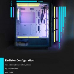 Кутии и Захранвания ZALMAN кутия Case ATX - I3 NEO White - RGB, Mesh