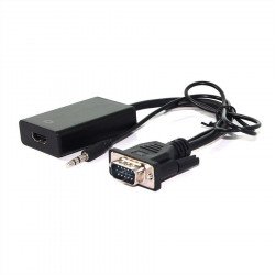 Кабел / Преходник ROLINE VALUE 12.99.3117 :: Видео конвертор, VGA + Audio към HDMI