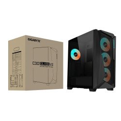 Кутии и Захранвания GIGABYTE Кутия Gigabyte C301 Black V2, Tempered Glass, Mid-Tower, RGB Fusion