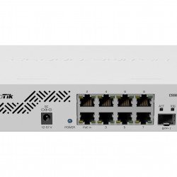 Мрежово оборудване MIKROTIK Суич MikroTik CSS610-8G-2S+IN, 8 x Gigabit Ethernet ports, 2 x SFP, PoE in