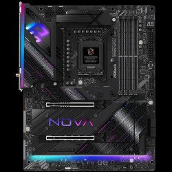 Дънна платка ASROCK MB Desktop Z790 Nova Wi-Fi S1700, 4x DDR5, 1x PCIe 5.0 x16, 1x PCIe 4.0 x16, 1x PCIe 3.0 x1, 5x Hyper M.2, 1x Blazing M.2, 4x SATA3, 2x USB-C, 11x USB 3.2, 6x USB 2.0, 1x RJ-45 2.5GB Lan, 802.11ax Wi-Fi 7 + Bluetooth 5.4, 1x HDMI, 1x DP, ATX