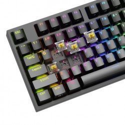 Клавиатура GENESIS Gaming Keyboard Thor 404 TKL Black RGB Backlight US Layout Yellow Switch