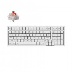 Клавиатура Геймърска Механична клавиатура Keychron K4 Pro White Hot-Swappable Full-Size K Pro Red Switch RGB LED