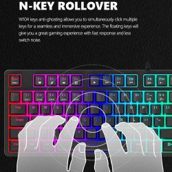 Клавиатура MARVO механична клавиатура Gaming Keyboard Mechanical KG948 - 108 keys, RGB, Macros, Blue switches