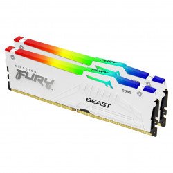 RAM памет за настолен компютър KINGSTON FURY Beast White RGB 64GB(2x32GB) DDR5 5200MHz CL36 AMD EXPO, KF552C36BWEAK2-64