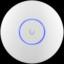 Мрежово оборудване UBIQUITI U6+ access point. WiFi 6 model with throughput rate of 573.5 Mbps at 2.4 GHz and 2402 Mbps at 5 GHz. No POE injector included. UI recommends U-POE-AF or POE switch