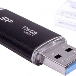 USB Преносима памет SILICON POWER USB памет SILICON POWER Blaze B02, 128GB, USB 3.2 Gen 1, Черен