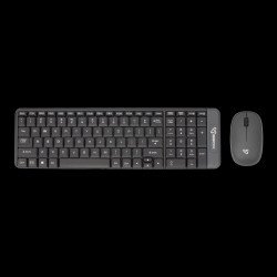 Клавиатура SBOX WKM-22 :: Комплект клавиатура + мишка, безжични, Wireless, черен