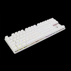 Клавиатура SBOX WHITE SHARK GK-2106 :: Геймърска TKL клавиатура Commandos, механична, сини суичове, бяла