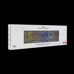 Клавиатура SBOX WHITE SHARK GK-2107 :: Геймърска клавиатура Commandos Elite, механична, червени суичове, черна