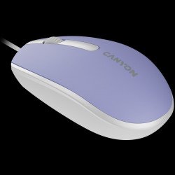 Мишка CANYON Wired  optical mouse with 3 buttons, DPI 1000, with 1.5M USB cable, Mountain lavender, 65*115*40mm, 0.1kg