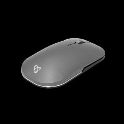 Мишка SBOX WM-113 :: Безжична мишка, презареждаема през USB, Bluetooth, 2.4Ghz, сив